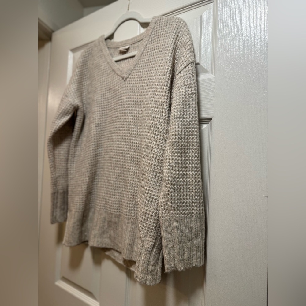 A.N.A Women's V-Neck Waffle Knit Sweater - Picture 6 of 11